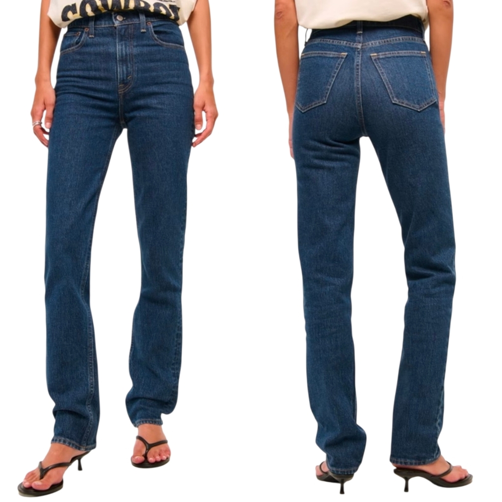 Abercrombie & Fitch '90s Straight Ultra High Rise Jean 33 16